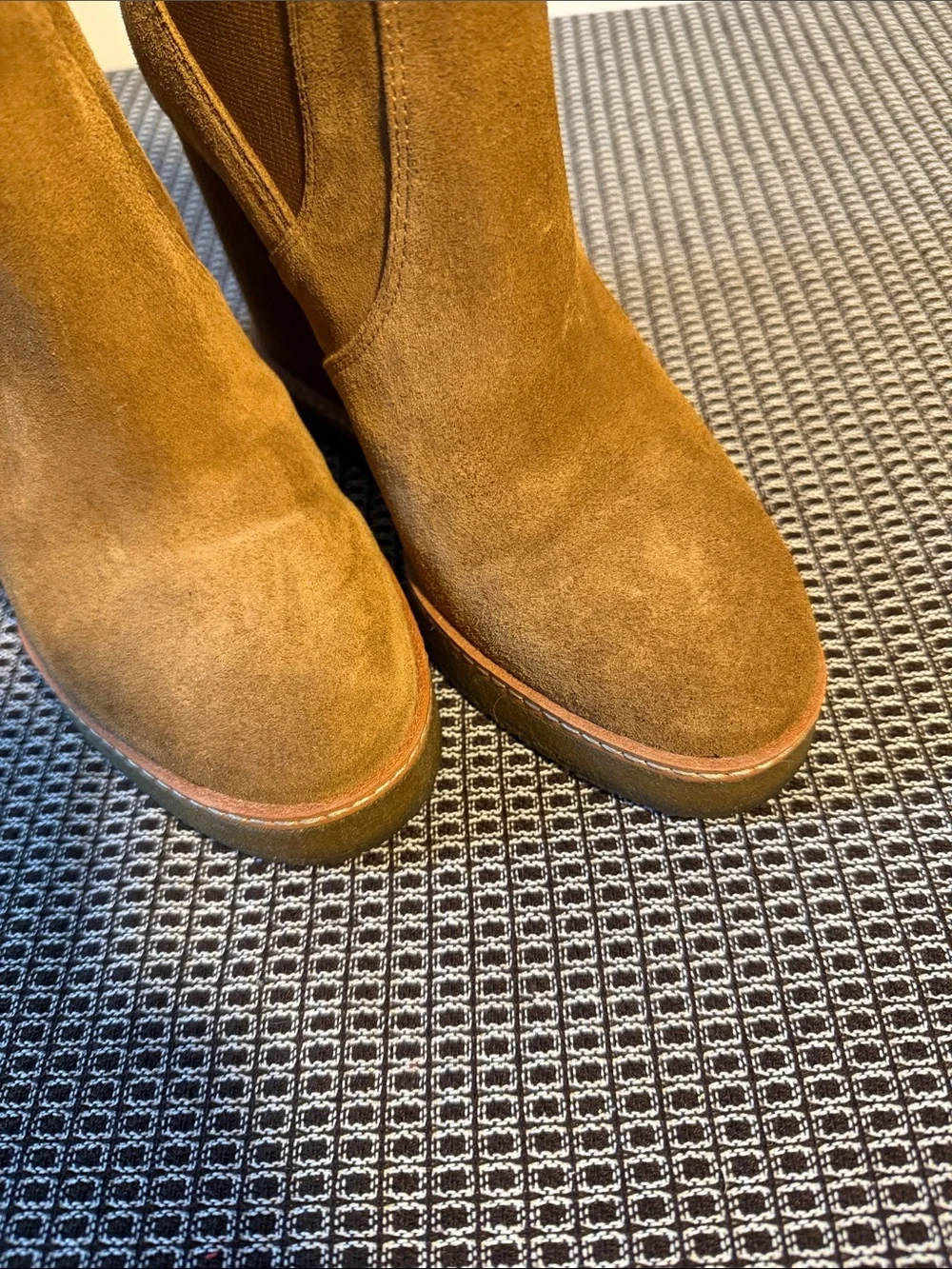Veronica Beard Womens Aari 2 Brown Suede Wedge Boots Shoes 8 M